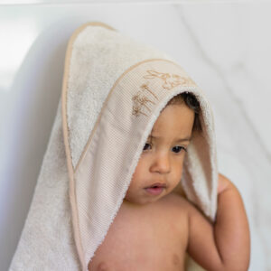 Serviette de bain à capuche Petits lapins