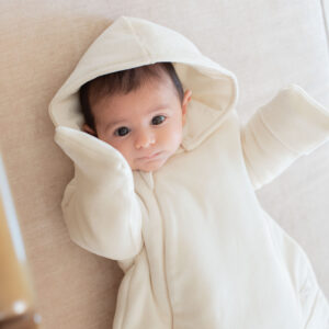 Ninho com Mangas - 0/6 months, Ecru