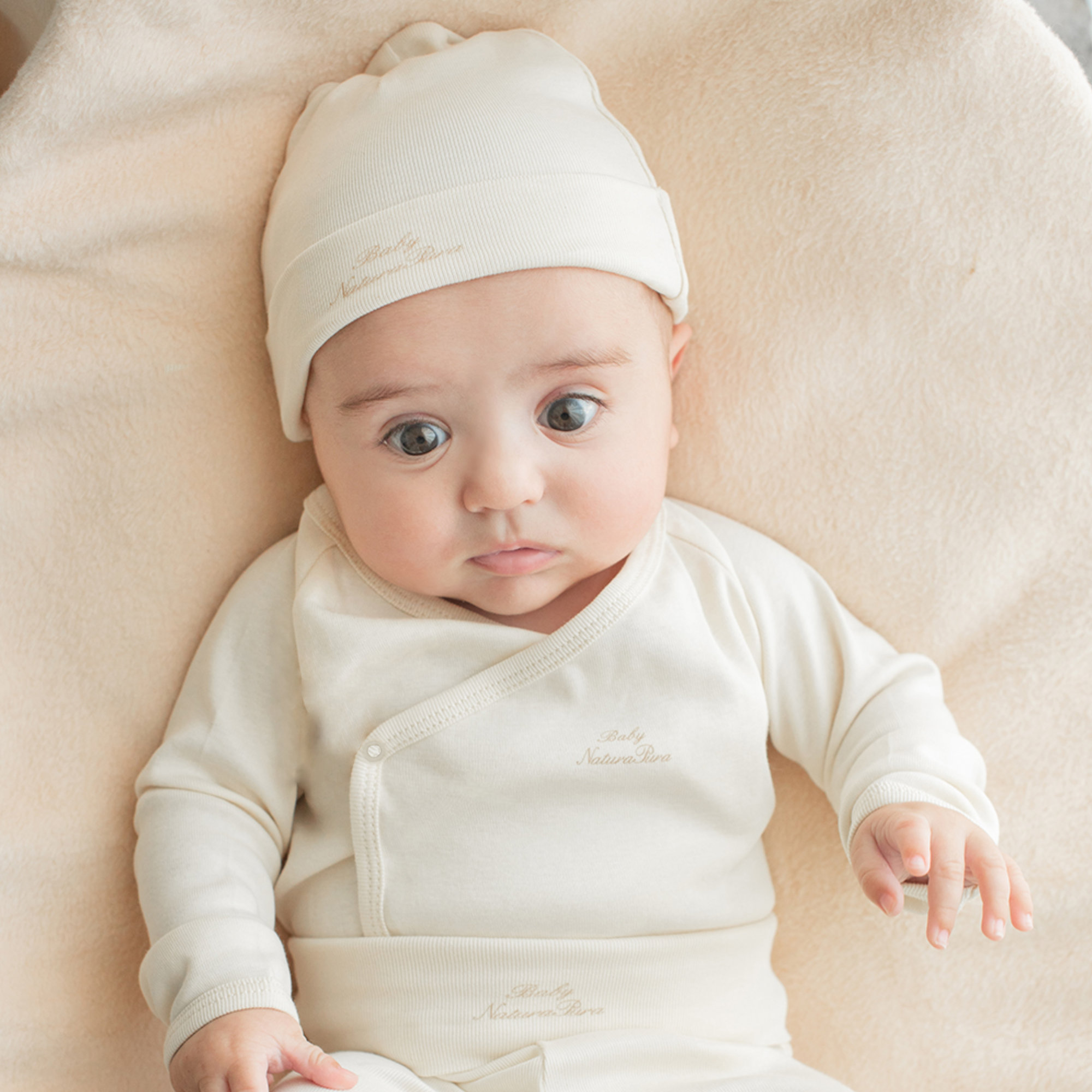 Long sleeved crossover body set 100 Organic Bodysuits NaturaPura