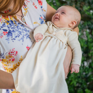 Robe de nouveau-né avec nœud